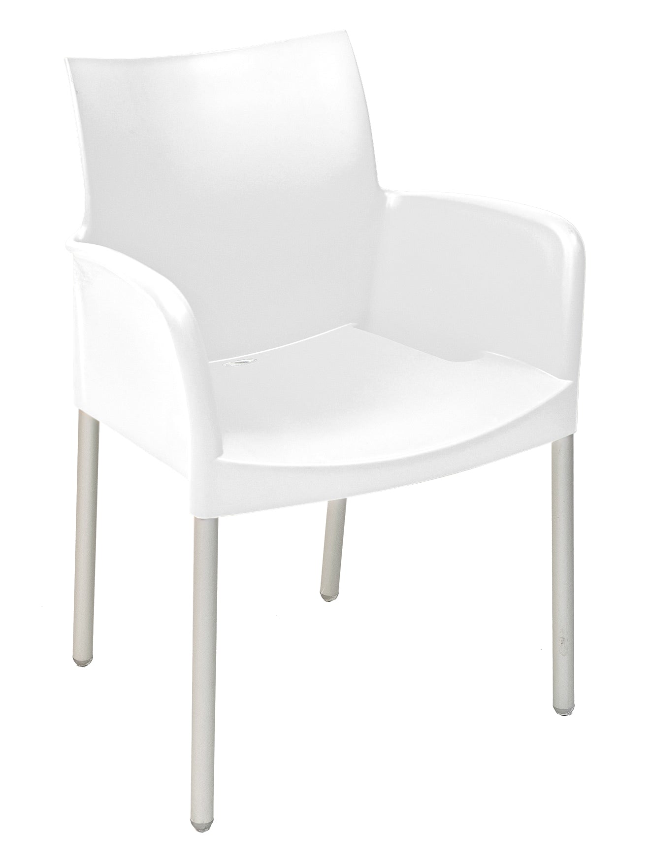 Florida Seating Polypropylene Shell With Aluminum Legs Side Chair - ICE-A