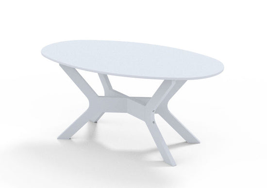 Telescope Casual Wexler Marine Grade Polymer 24" x 42" Oval Coffee Table with Rustic Top