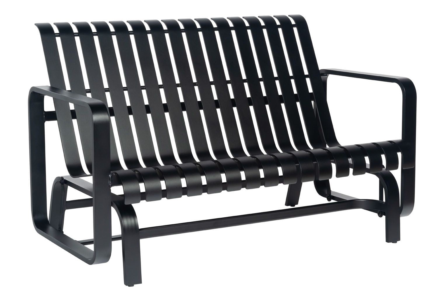 Woodard Colfax Love Seat Glider, Aged Teak, No Cushion, Grade A Fabric, Garden Chairs, Gliders, Cushion, Colfax, Aluminum, Rectangular, Frame, Outdoor