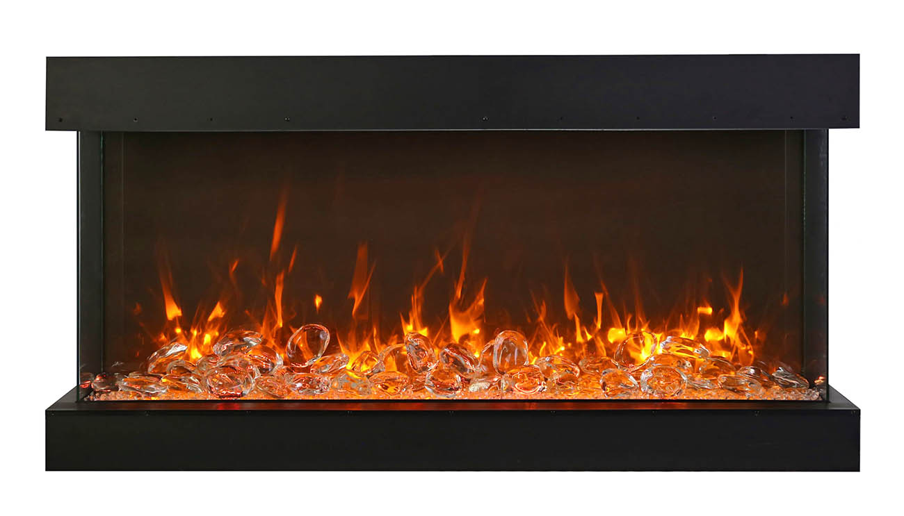 Amantii 60" Unit - 14 1/4" In Depth 3 Sided Glass Fireplace