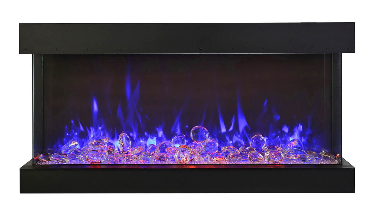 Amantii 60" Unit - 14 1/4" In Depth 3 Sided Glass Fireplace