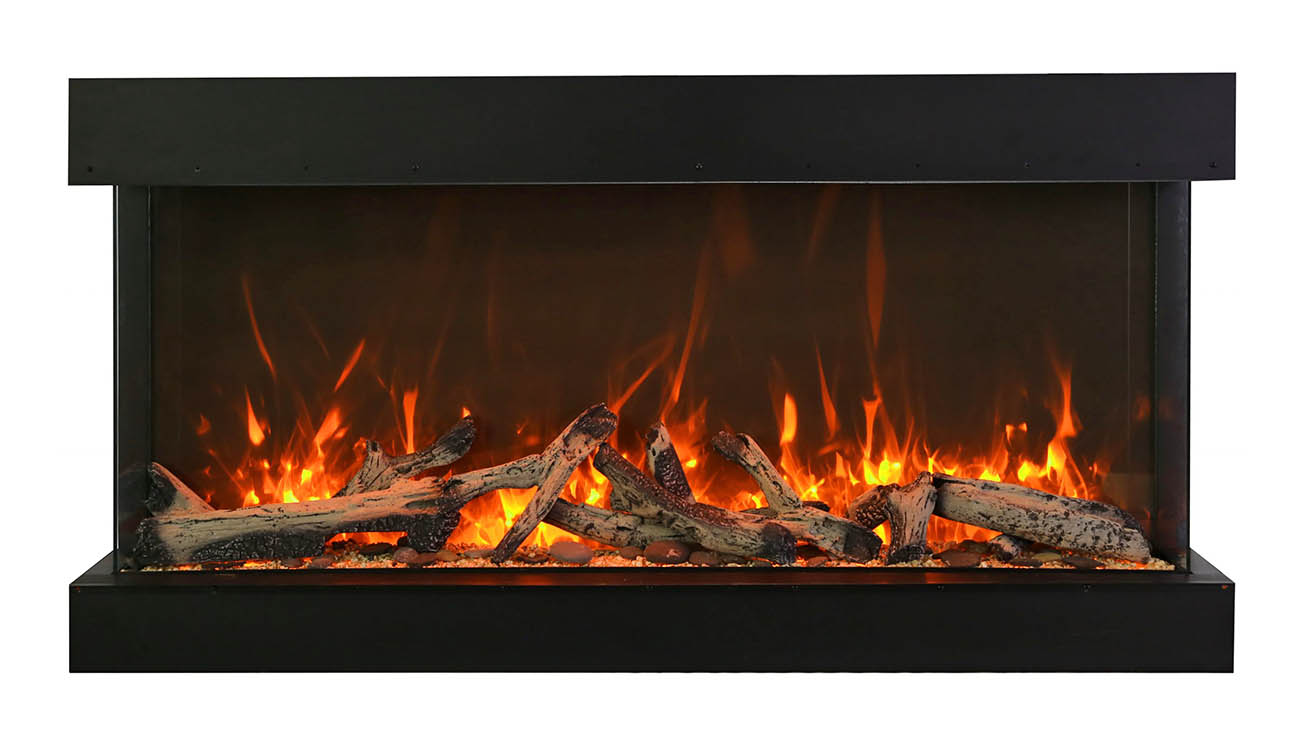 Amantii 60" Unit - 14 1/4" In Depth 3 Sided Glass Fireplace