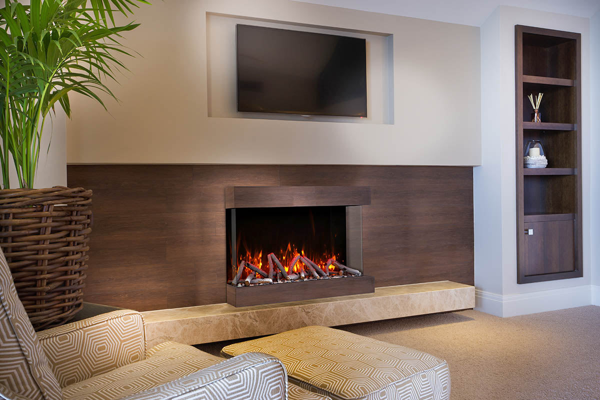 Amantii 60" Unit - 14 1/4" In Depth 3 Sided Glass Fireplace