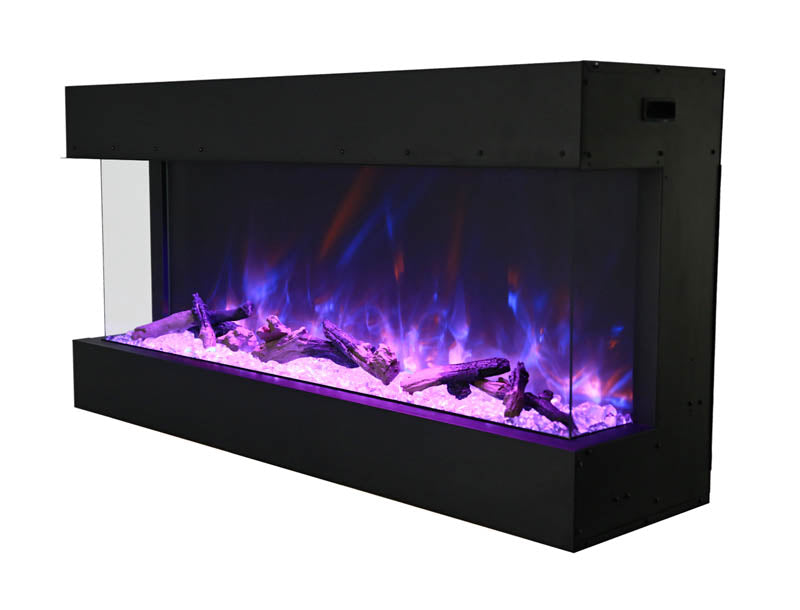 Amantii 40" 3 Sided Glass Electric Fireplace Built-in Only