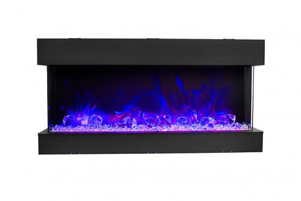 Amantii 40" Unit - 10 5/8" In Depth 3 Sided Glass Fireplace