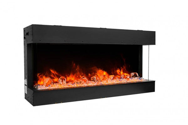 Amantii 60" Unit - 10 5/8" In Depth 3 Sided Glass Fireplace