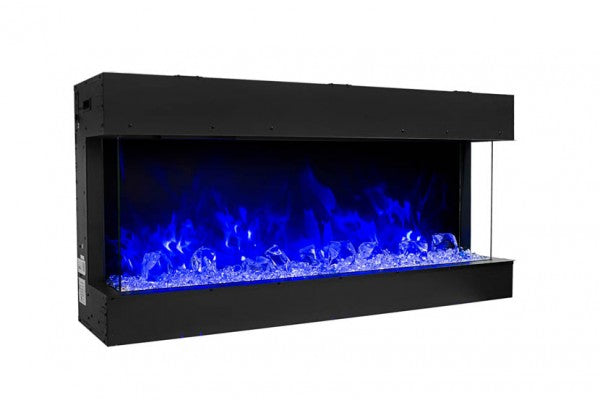 Amantii 40" Unit - 10 5/8" In Depth 3 Sided Glass Fireplace