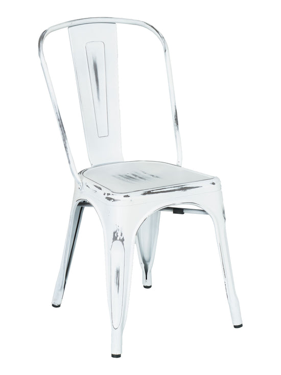 Florida Seating Industrial Chair In Whitewash and Bronze