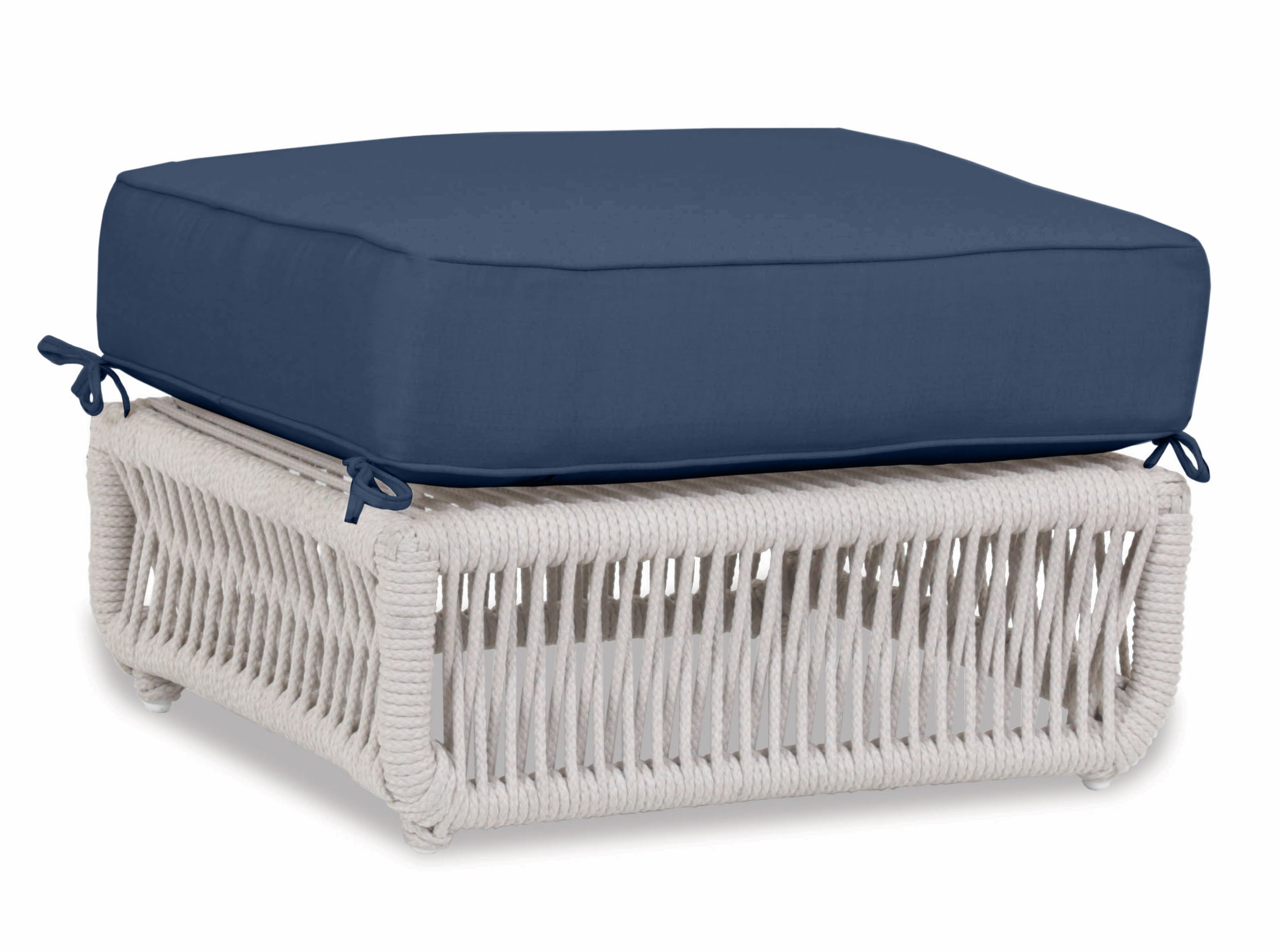 Sunset West Dana Rope Ottoman with Cushion