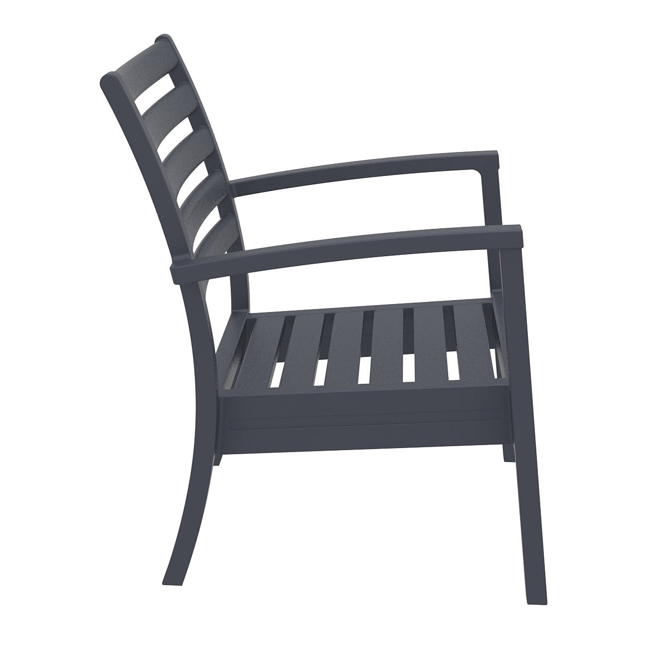 Compamia Artemis XL Club Chair in Dark Gray with Sunbrella Seat Cushion in Natural - Set of Two