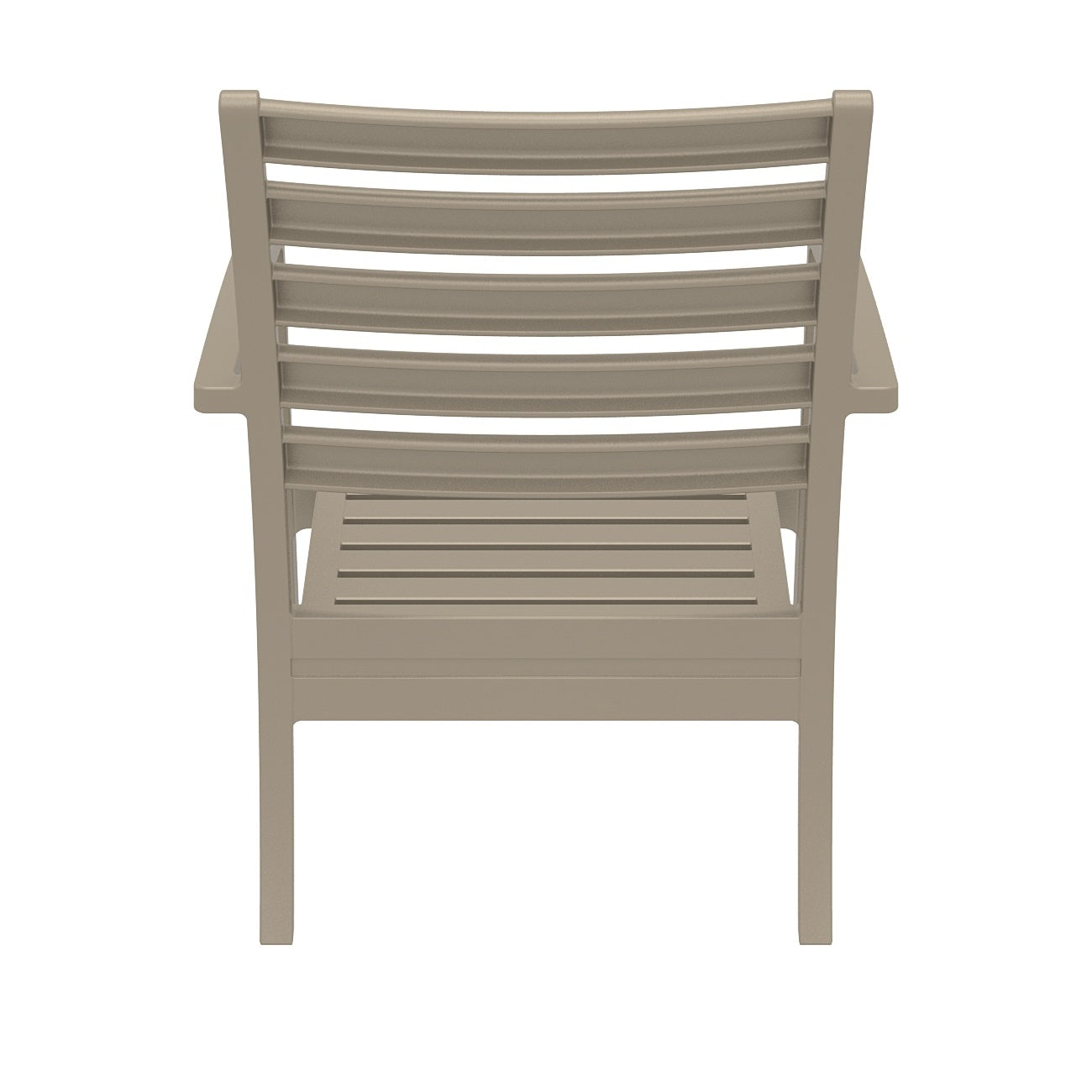 Compamia Artemis XL Club Chair in Taupe with Sunbrella Seat Cushion in Natural - Set of Two