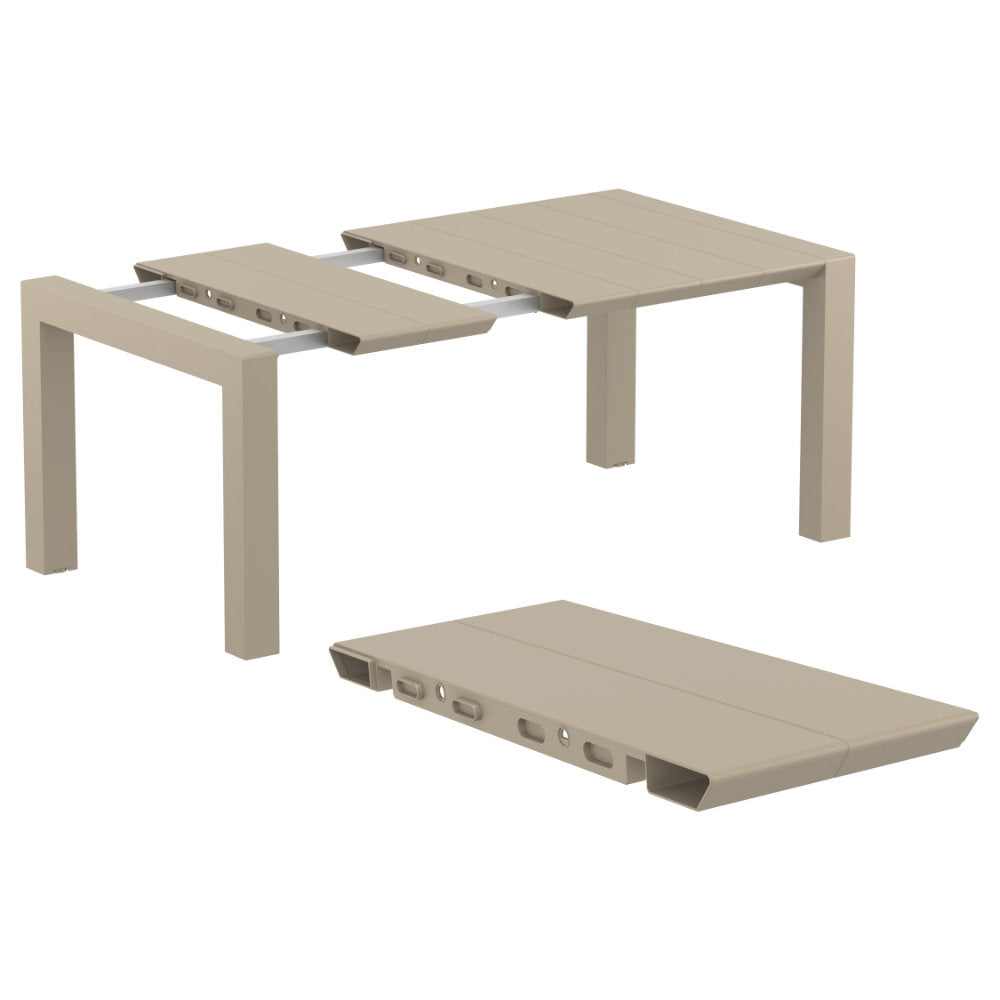 Compamia Air Extension Dining Set 5 Piece in Black/Dark Gray/Taupe/White