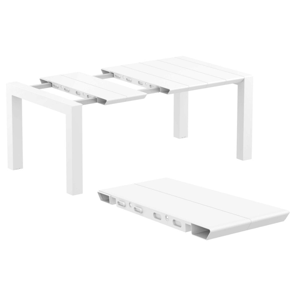 Compamia Air Extension Dining Set 5 Piece in Black/Dark Gray/Taupe/White