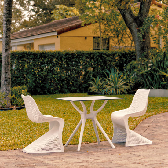 Compamia Bloom Dining Set with 2 Chairs White