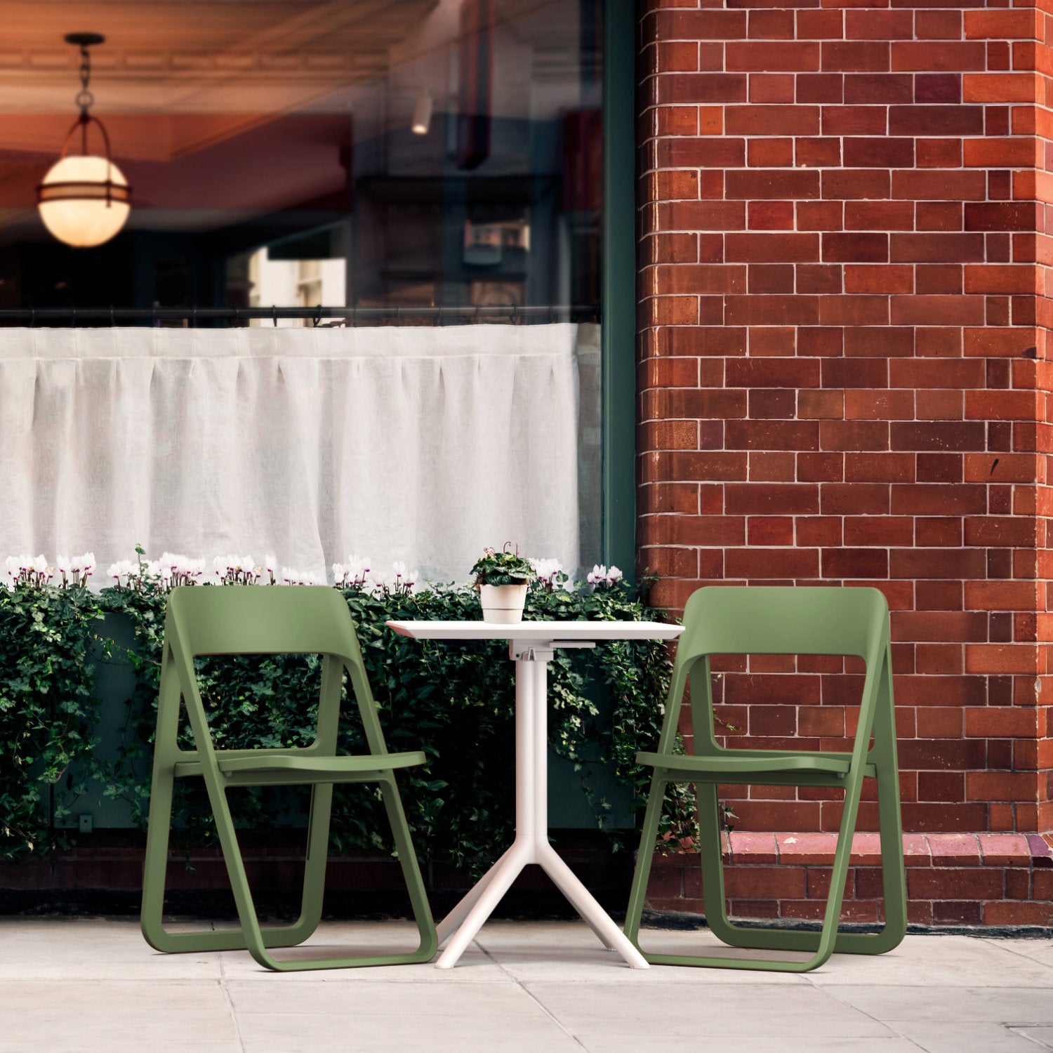 Compamia Dream Folding Outdoor Chair Black/Dark Gray/Taupe/Olive Green/Red/White