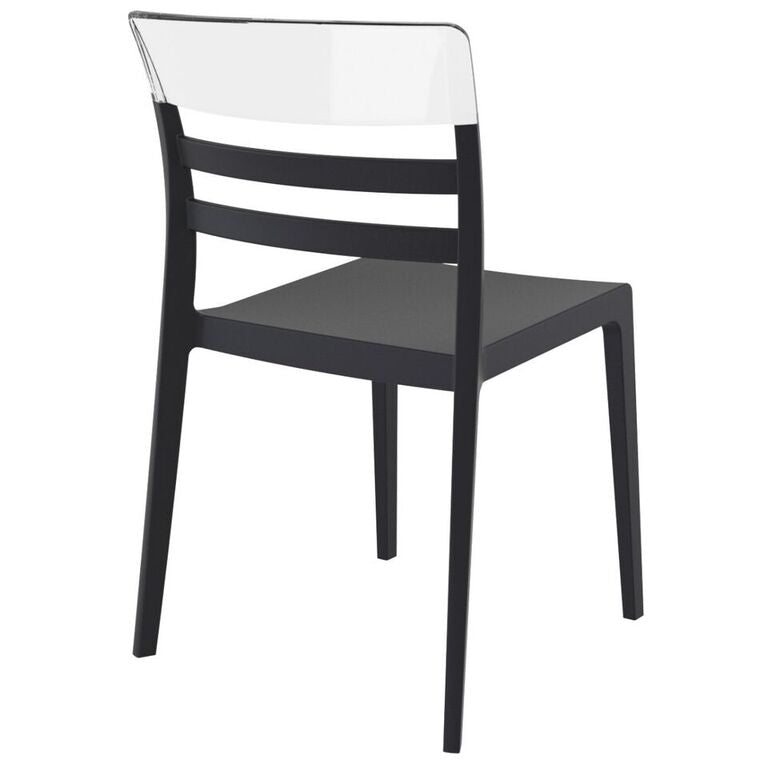 Compamia Moon Dining Chair White Transparent Clear/Glossy White/Red/Amber- Set of Tgwo