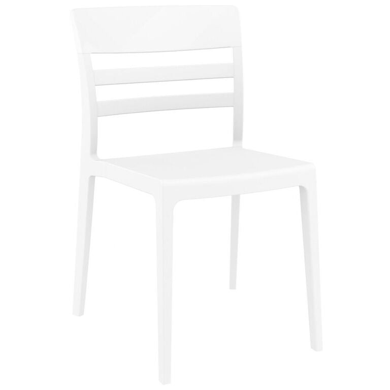 Compamia Moon Dining Chair White Transparent Clear/Glossy White/Red/Amber- Set of Tgwo