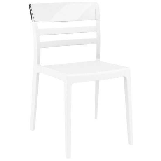 Compamia Moon Dining Chair White Transparent Clear/Glossy White/Red/Amber- Set of Tgwo