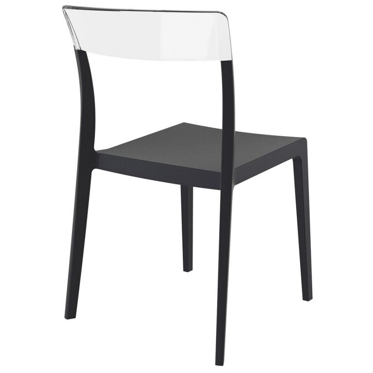 Compamia Flash Dining Chair White Transparent Clear/Glossy White/Red/Amber- Set of Two