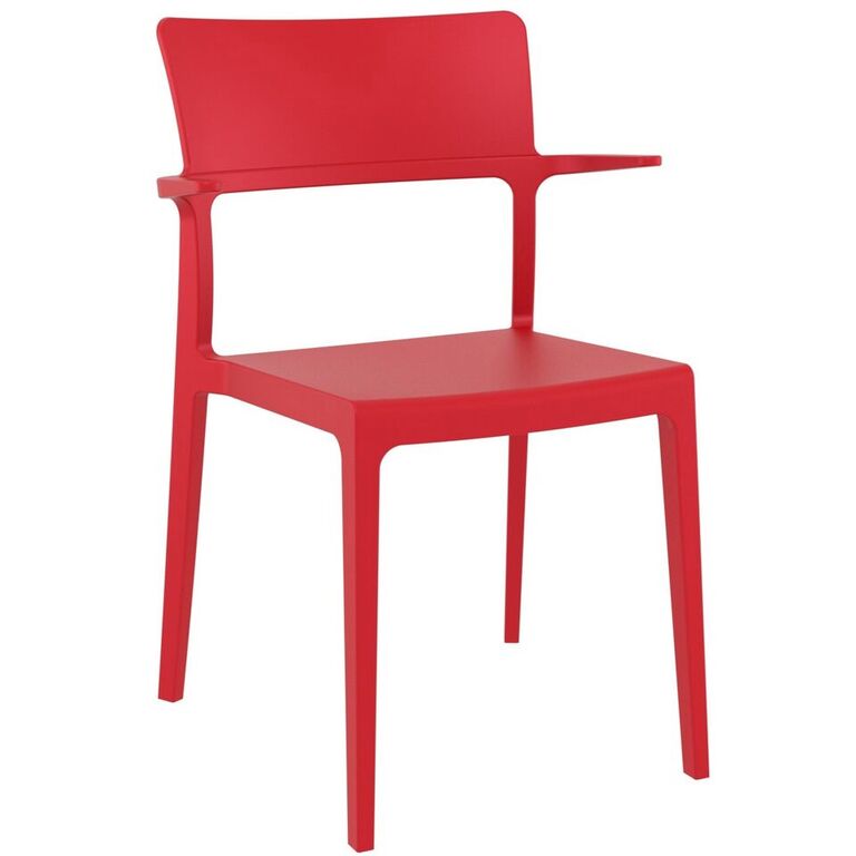 Compamia Plus Arm Chair Black/White/Red- Set of Two