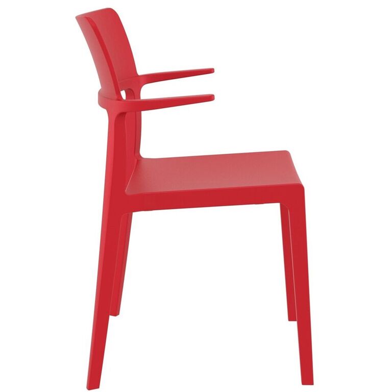 Compamia Plus Arm Chair Black/White/Red- Set of Two
