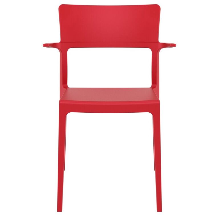 Compamia Plus Arm Chair Black/White/Red- Set of Two