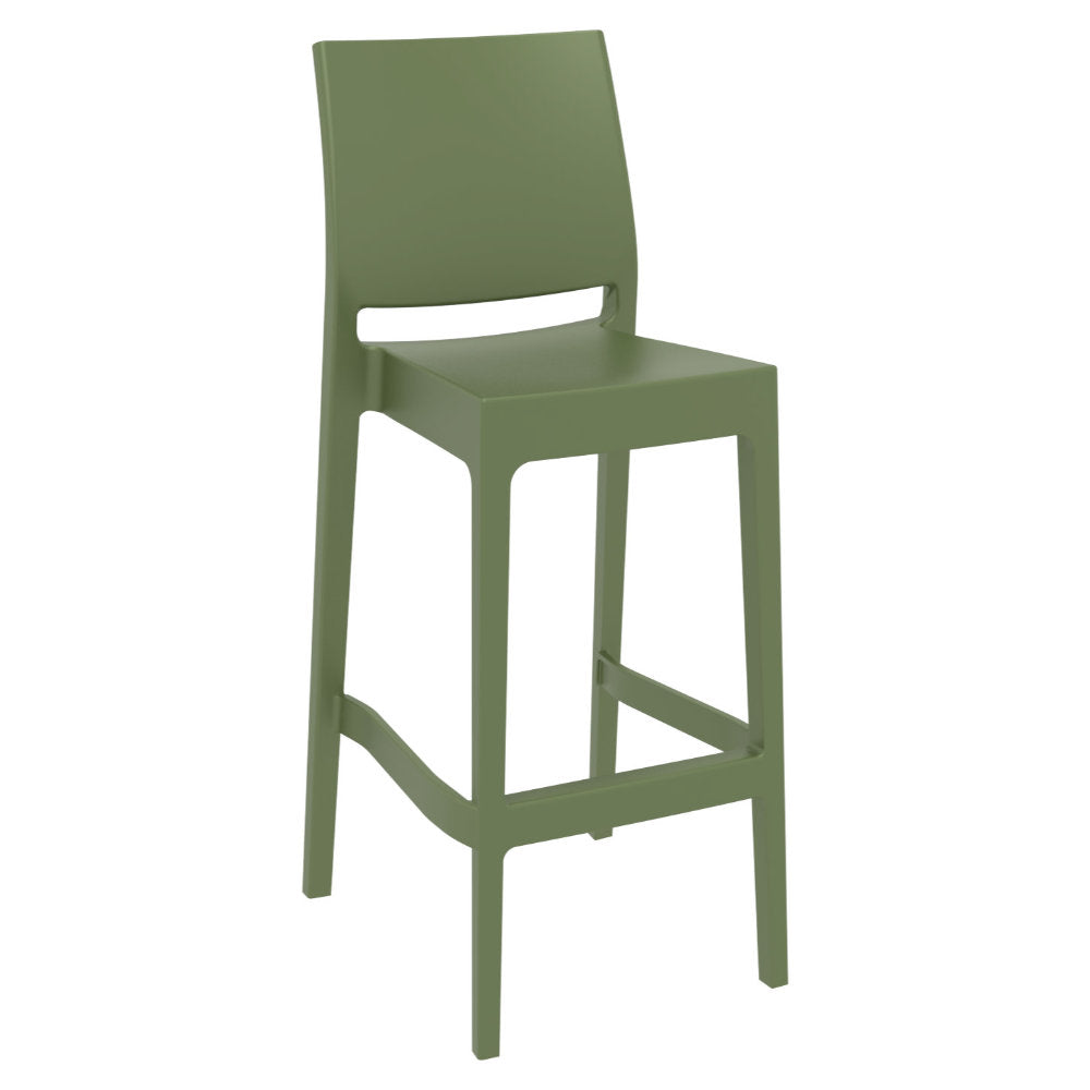 Compamia Maya Resin Barstool White/Black/Dark Gray/Dove Gray/Olive Green- Set of Two