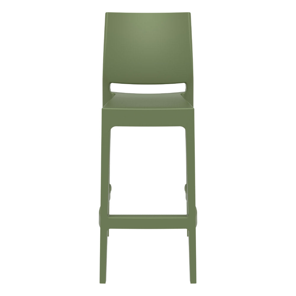 Compamia Maya Resin Barstool White/Black/Dark Gray/Dove Gray/Olive Green- Set of Two