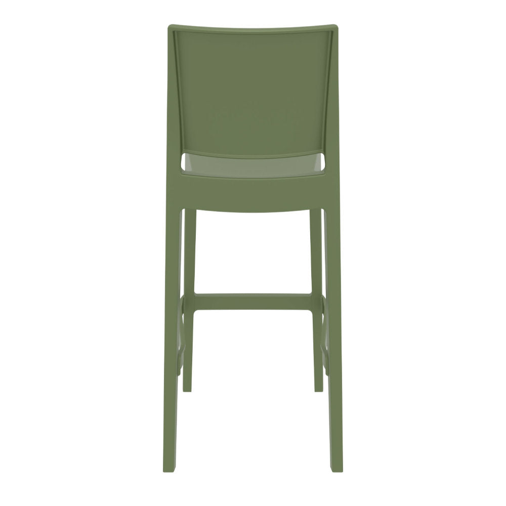 Compamia Maya Resin Barstool White/Black/Dark Gray/Dove Gray/Olive Green- Set of Two