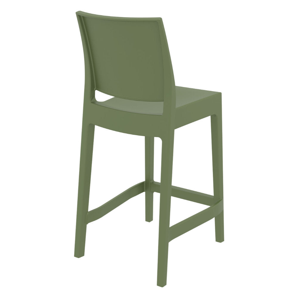 Compamia Maya Resin Counter Stool White/Black/Dark Gray/Dove Gray/Olive Green- Set of Two