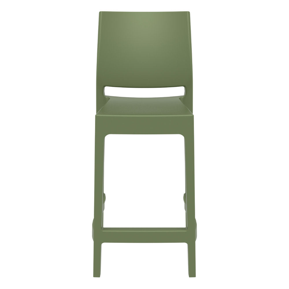 Compamia Maya Resin Counter Stool White/Black/Dark Gray/Dove Gray/Olive Green- Set of Two
