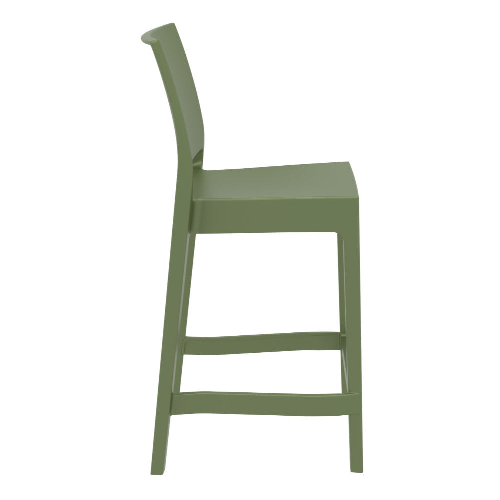 Compamia Maya Resin Counter Stool White/Black/Dark Gray/Dove Gray/Olive Green- Set of Two