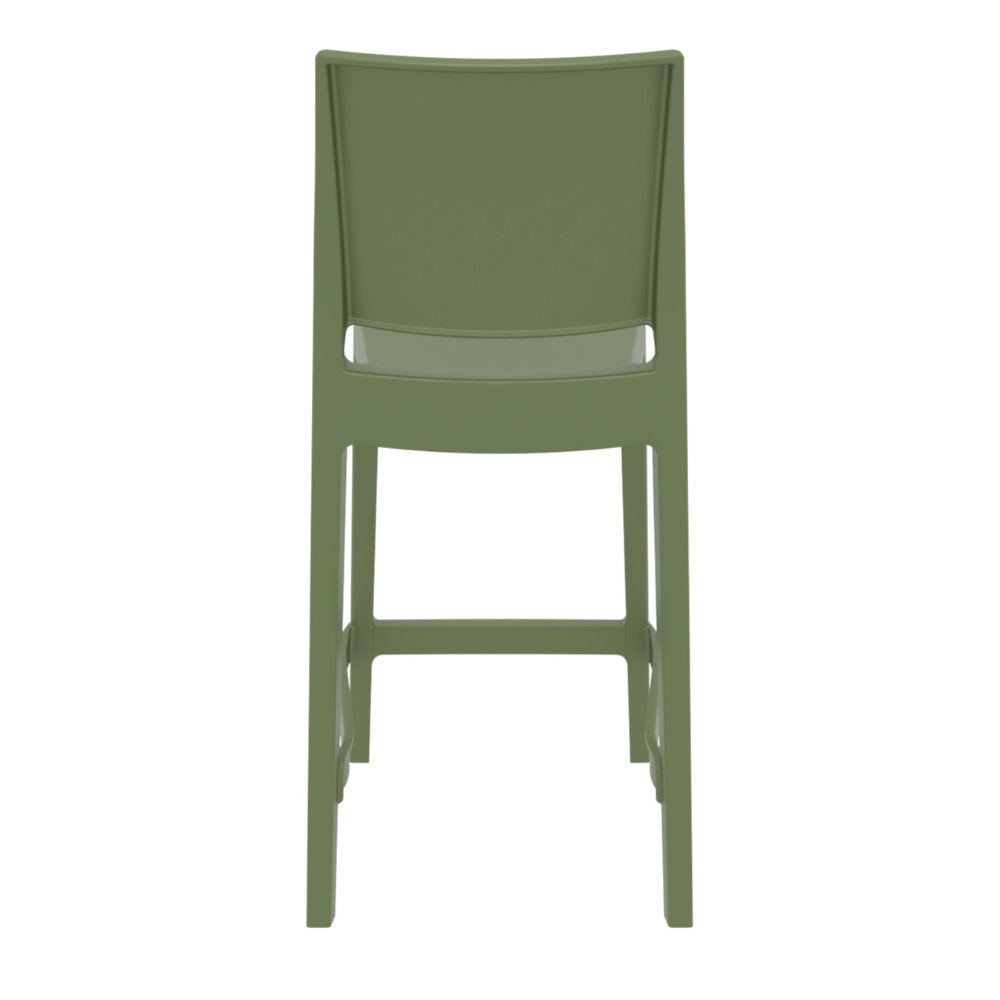 Compamia Maya Resin Counter Stool White/Black/Dark Gray/Dove Gray/Olive Green- Set of Two