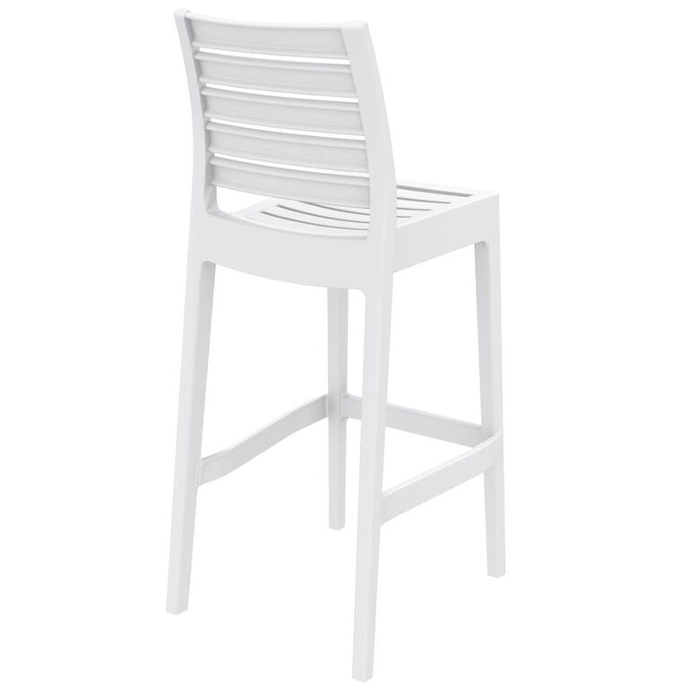 Compamia Ares Resin Barstool White/Black/Dark Gray/Dove Gray- Set of Two