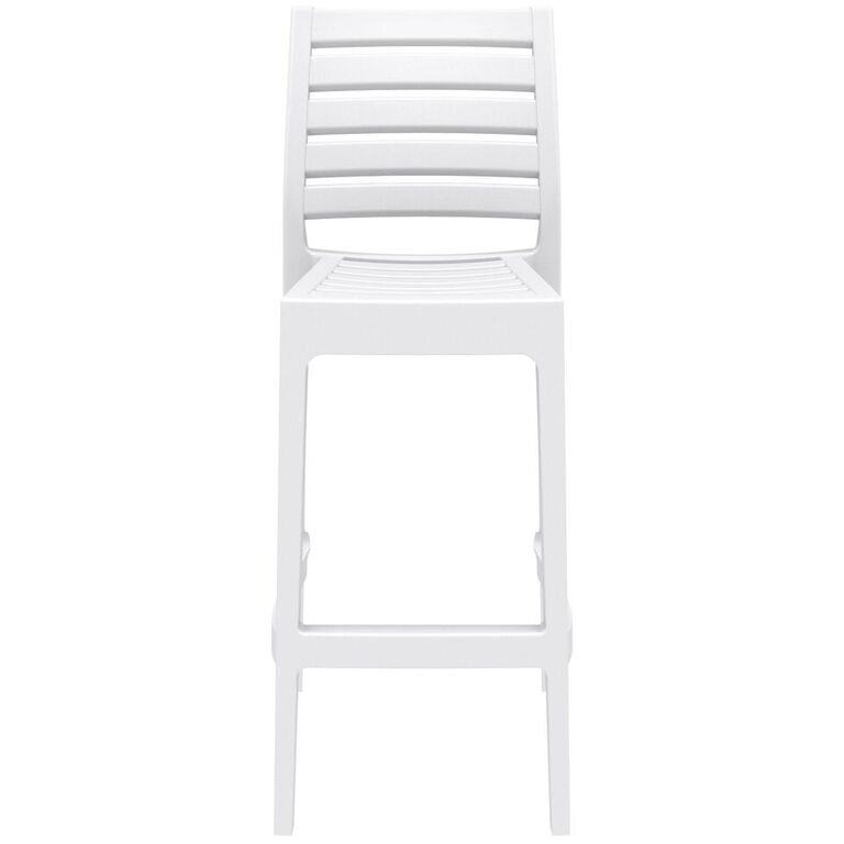 Compamia Ares Resin Barstool White/Black/Dark Gray/Dove Gray- Set of Two