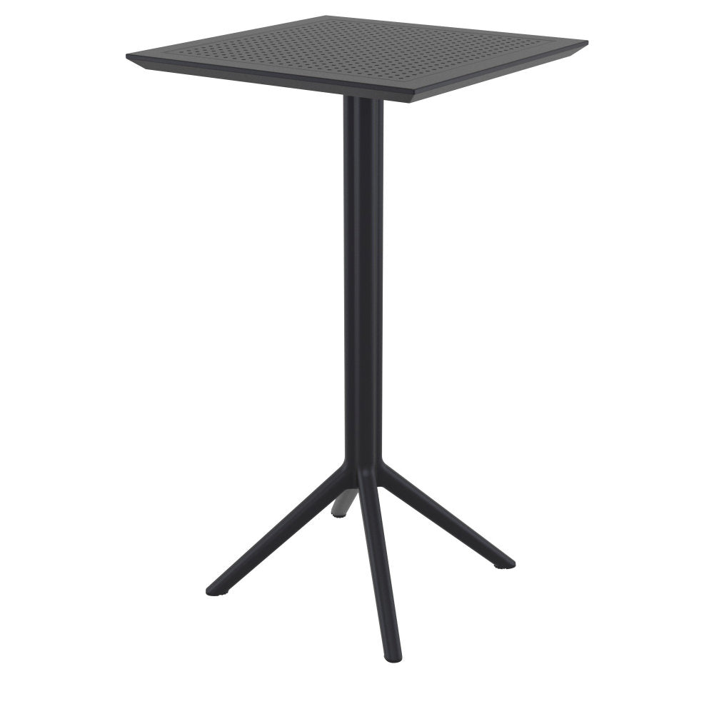 Compamia Sky Ares Square Bar Set with 2 Barstools Black/Dark Gray/Taupe/White