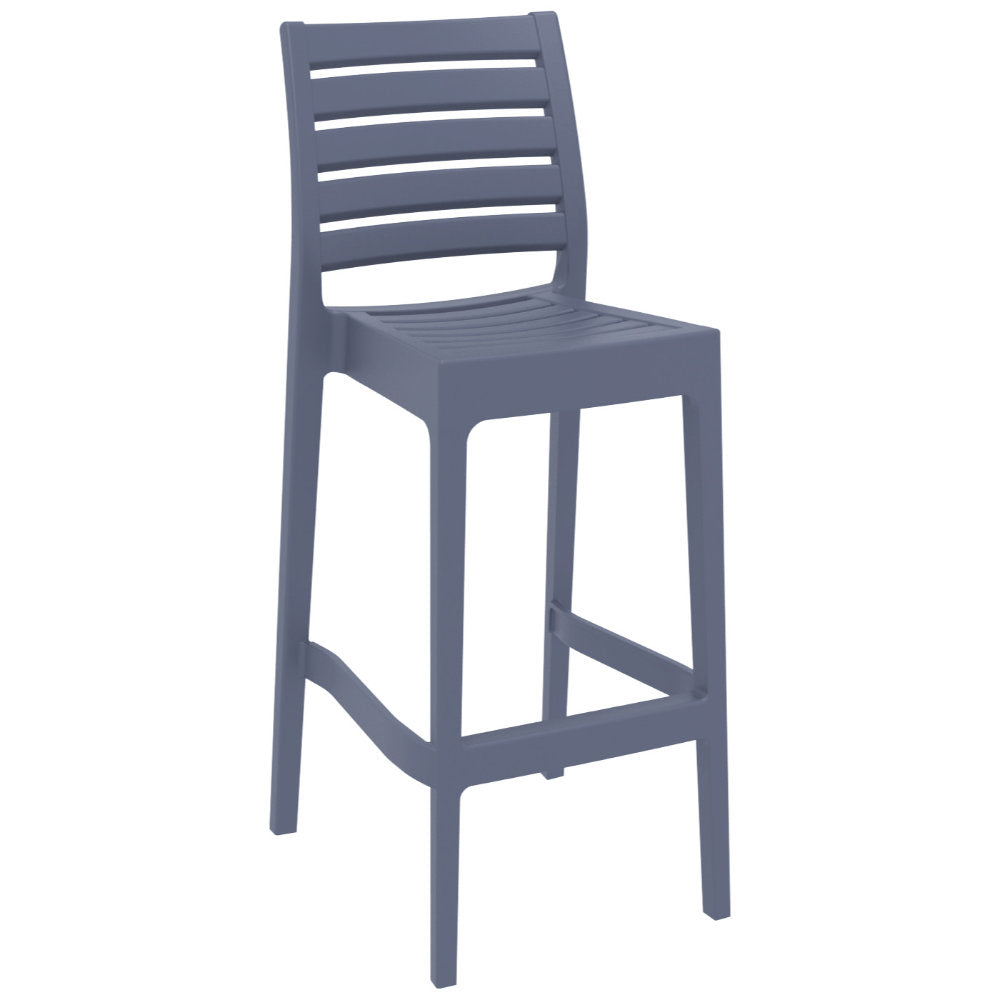 Compamia Sky Ares Square Bar Set with 2 Barstools Black/Dark Gray/Taupe/White