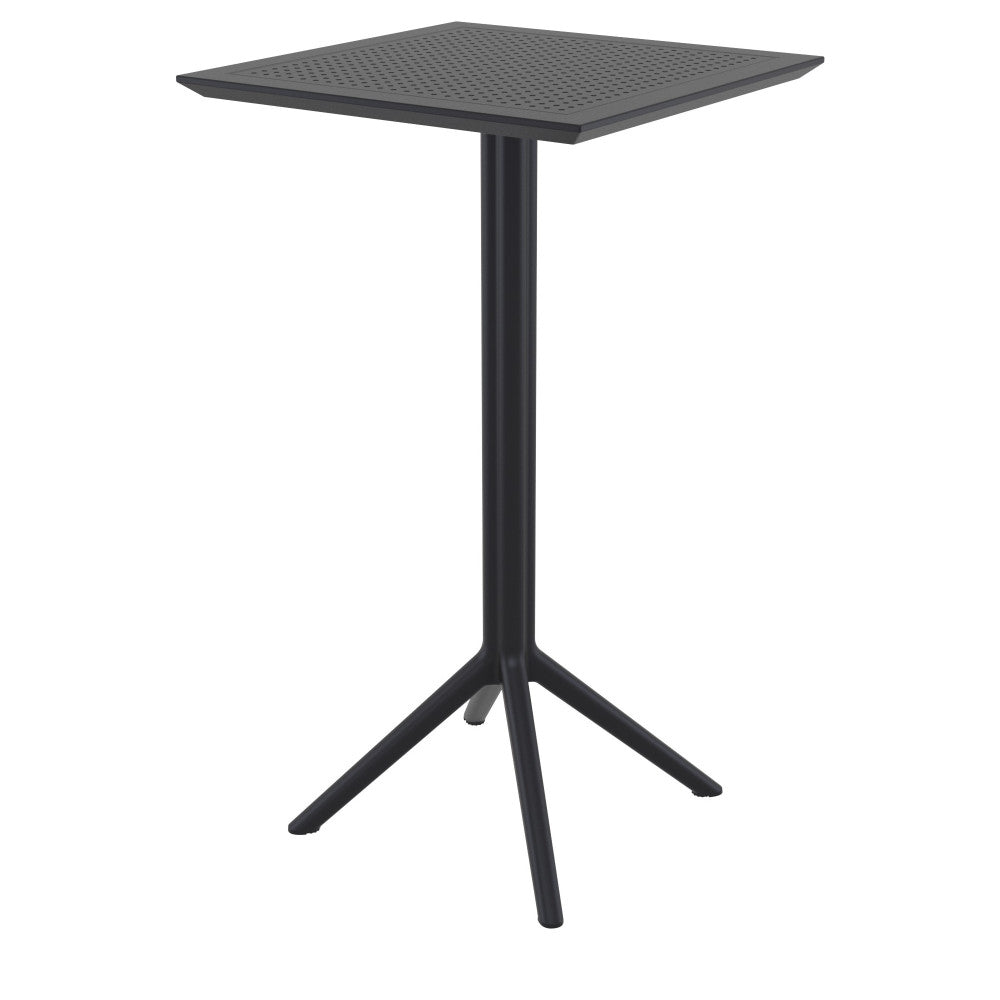 Compamia Sky Marcel Square Bar Set with 2 Barstools in Black/Dark Gray/Taupe/White/Olive Green