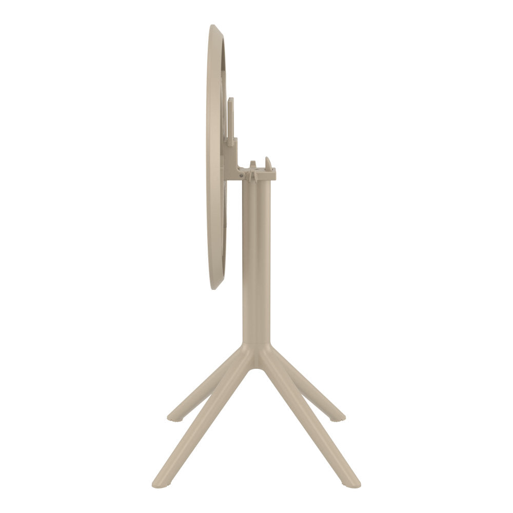 Compamia Sky Round Folding Table 24 inch Black/Taupe/Dark Grey/Olive Green/White