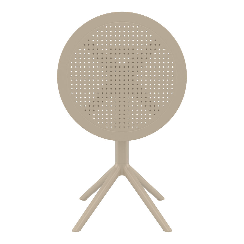 Compamia Sky Round Folding Table 24 inch Black/Taupe/Dark Grey/Olive Green/White