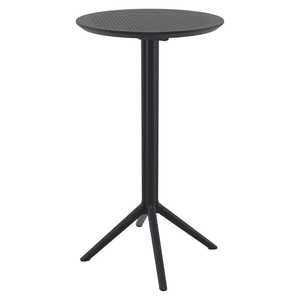 Compamia Sky Round Folding Bar Table 24 inch Black/Dark Gray/Taupe/Olive Green/White