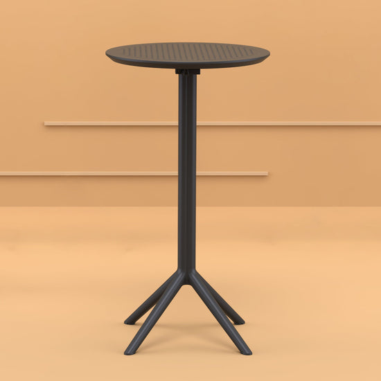 Compamia Sky Round Folding Bar Table 24 inch Black/Dark Gray/Taupe/Olive Green/White