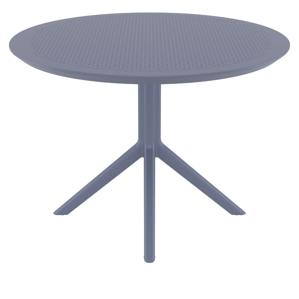Compamia Sky Round Folding Table 42 inch Black/Dark Gray/Taupe/Olive Green/White