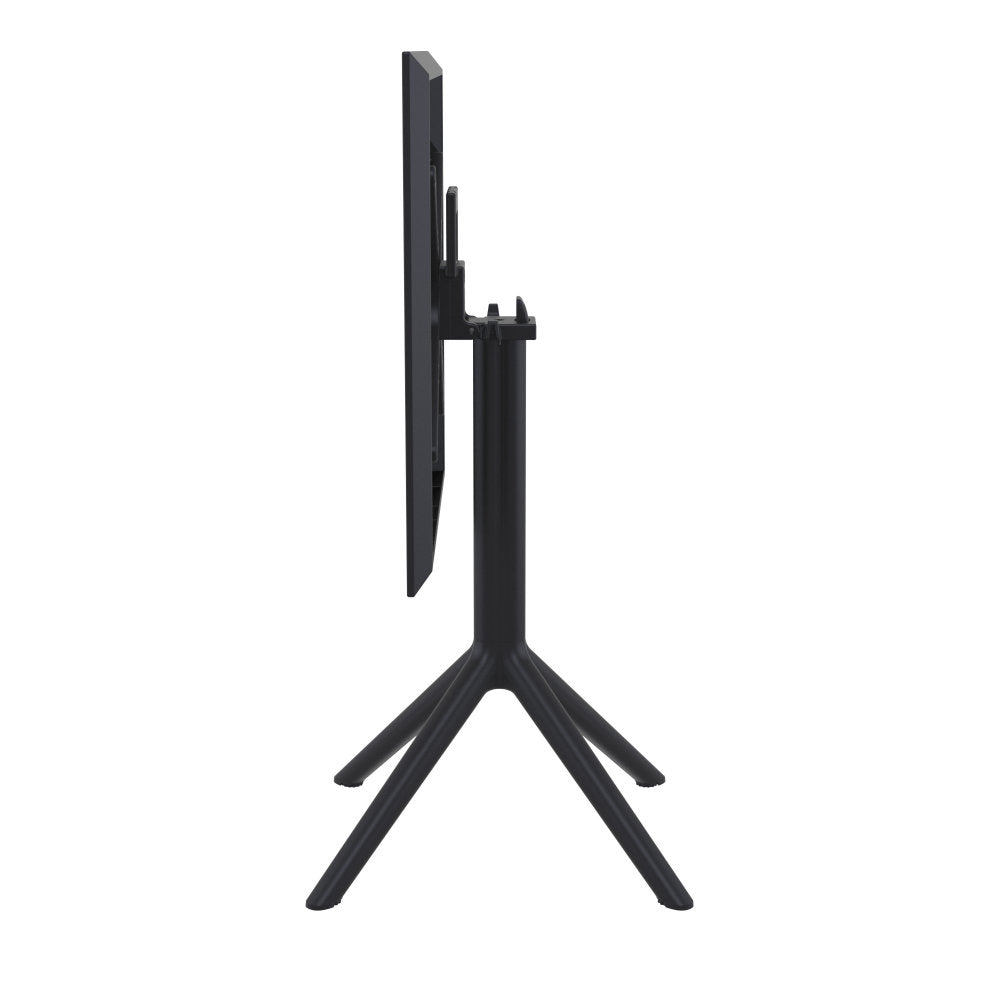 Compamia Lucy Outdoor Bistro Set 3 Piece with 24 inch Table Top Black/Dark Gray/Taupe/White