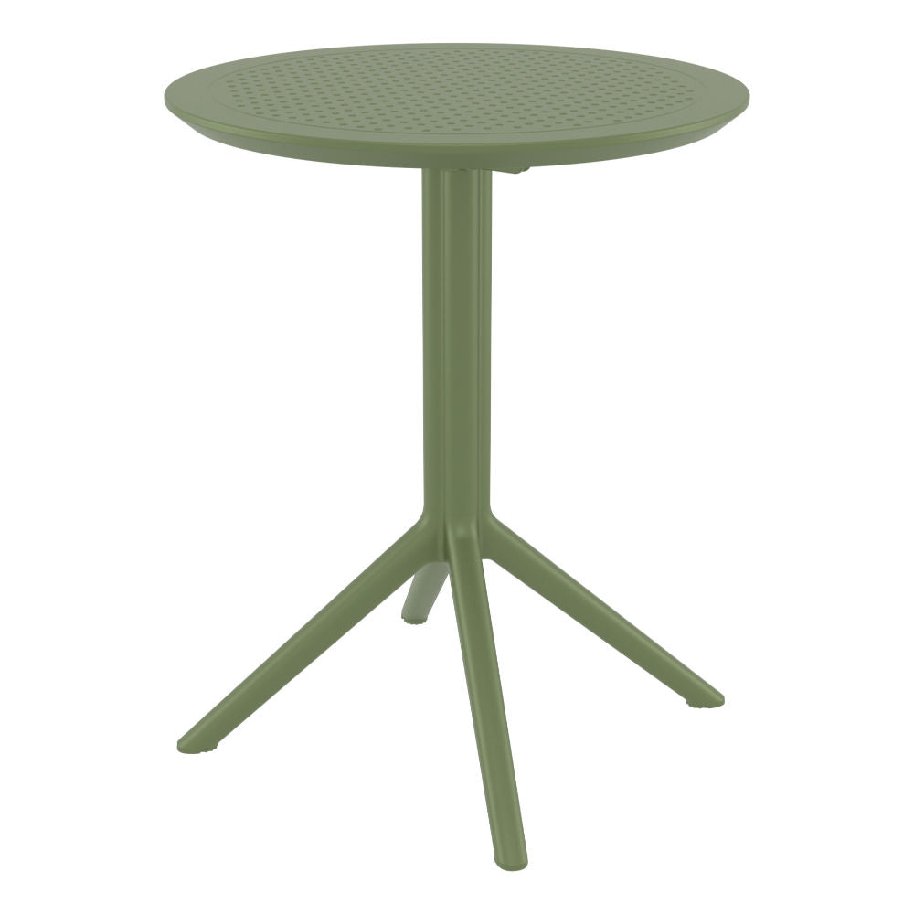 Compamia Lucy Bistro Set 3 Piece with 24 inch Table Top in Black/Dark Gray/Taupe/Olive Green/White