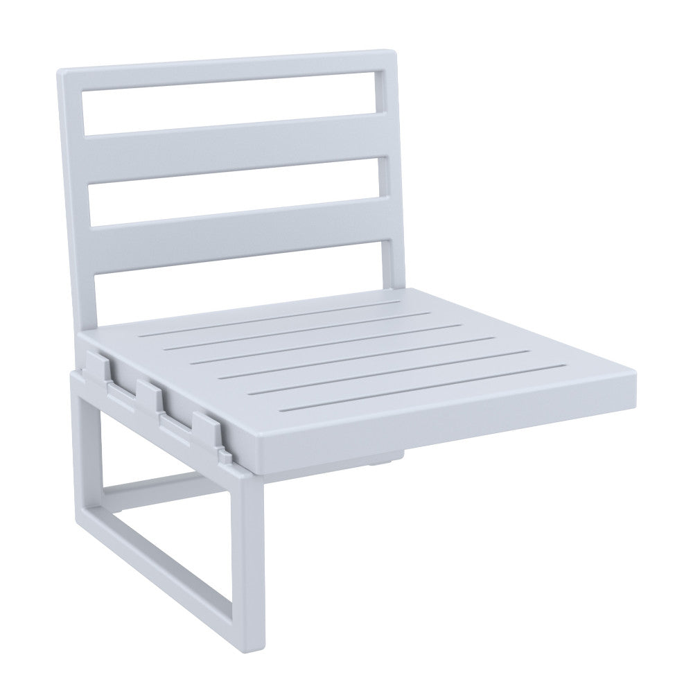 Compamia Mykonos Extension Silver with Sunbrella Charcoal/Natural Cushion