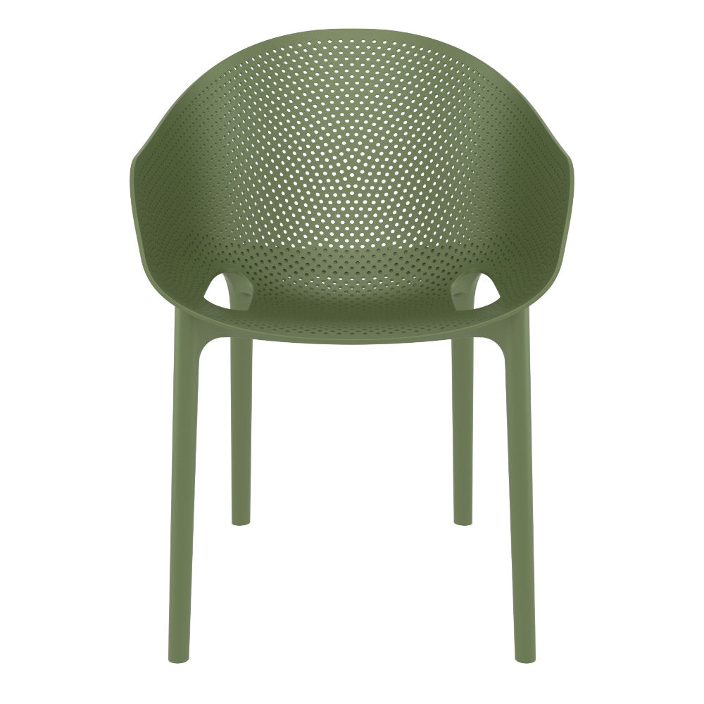 Compamia Sky Pro Stacking Dining Chair In Black/Gray/Taupe/Marsala/Olive Green/White - Set of 2