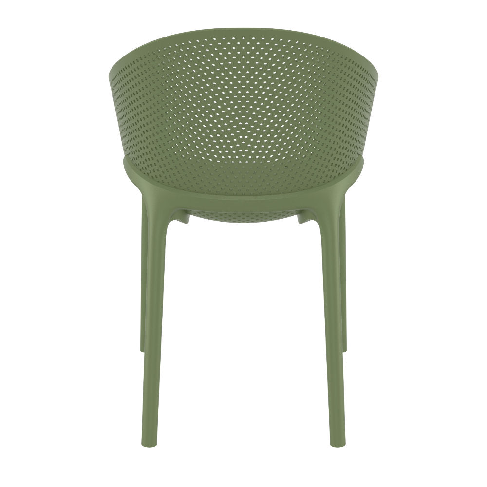 Compamia Sky Pro Stacking Dining Chair In Black/Gray/Taupe/Marsala/Olive Green/White - Set of 2