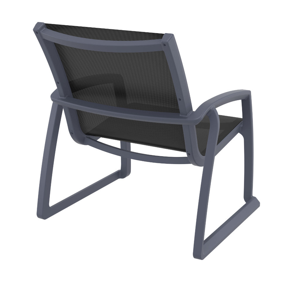 Compamia Pacific Club Arm Chair in Black/Dark Gray/Taupe/White Frame- Set of two