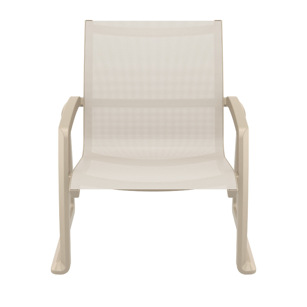 Compamia Pacific Club Arm Chair in Black/Dark Gray/Taupe/White Frame- Set of two